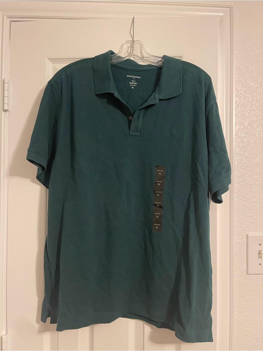 Banana Republic Dark Green Short-Sleeve Polo